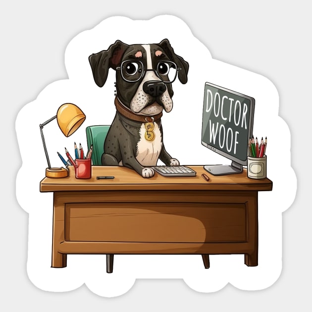 "Trust Me, I'm a Dogtor" Sticker by Kamran Sharjeel